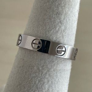 Cartier Love Wedding Band White Gold Size 4 3/4